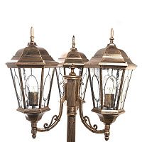 Светильник садово-парковый Feron PL158 шестигранный, столб  3*60W E27 230V, черное золото 11326 Светильник садово-парковый Feron PL158 шестигранный, столб  3*60W E27 230V, черное золото 11326
