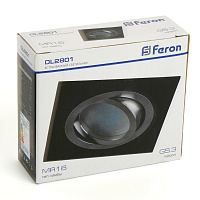Светильник встраиваемый Feron DL2801 потолочный MR16 G5.3 черный-хром 32638 Светильник встраиваемый Feron DL2801 потолочный MR16 G5.3 черный-хром 32638