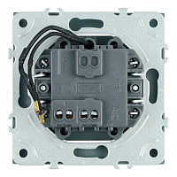 Выключатель 1-клавишный c индикатором (механизм), STEKKER, 250В, 10А, серия Эмили, RSW10-5101-09, антрацит, soft touch 49915