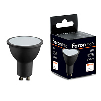 Лампа светодиодная Feron.PRO LB-1608 GU10 8W 175-265V 2700K в черном корпусе 48958 Лампа светодиодная Feron.PRO LB-1608 GU10 8W 175-265V 2700K в черном корпусе 48958