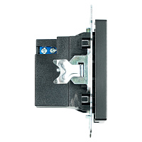 Розетка 2-местная USB + type C (механизм), STEKKER GLS10-7116-05, 250B, 3А, серия Катрин, черный 50055 Розетка 2-местная USB + type C (механизм), STEKKER GLS10-7116-05, 250B, 3А, серия Катрин, черный 50055