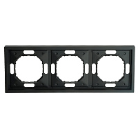 Рамка STEKKER, PFR00-5003-05 3-местная, серия Эмили, черный уголь, soft touch 49860 Рамка STEKKER, PFR00-5003-05 3-местная, серия Эмили, черный уголь, soft touch 49860