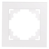 Рамка 1-местная, стекло, STEKKER, GFR00-7001-01, серия Катрин, белый 39517