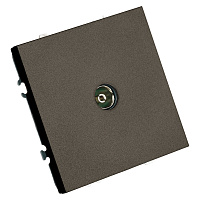 Розетка телевизионная 1-местная (механизм), STEKKER, 75 Ом, 5-862МГц, серия Эмили, RST00-5108-09, антрацит, soft touch 49927