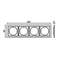 Рамка 4-местная, STEKKER, серия Мия, PFR00-3004-05, черный бархат 50464