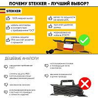 Удлинитель-шнур на рамке 1-местный c/з Stekker, HM02-01-50, 50м, 3*0,75, серия Home, оранжевый 39497 Удлинитель-шнур на рамке 1-местный c/з Stekker, HM02-01-50, 50м, 3*0,75, серия Home, оранжевый 39497