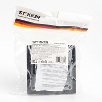 Переключатель 2-клавишный STEKKER  PSW10-9008-03, 250В, 10А, серия Эрна, черный 39921 Переключатель 2-клавишный STEKKER  PSW10-9008-03, 250В, 10А, серия Эрна, черный 39921