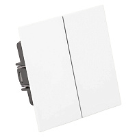 Переключатель 2-клавишный (механизм), STEKKER, 250В, 10А, серия Мия, RSW10-3107-01, белая магнолия 50434