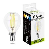 Лампа светодиодная Feron LB-509 Шарик E14 9W 230V 4000K 38002 Лампа светодиодная Feron LB-509 Шарик E14 9W 230V 4000K 38002