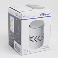 Светильник потолочный Feron HL352 12W, 230V, GX53 и подсветка 1W, 4000K, белый 41457 Светильник потолочный Feron HL352 12W, 230V, GX53 и подсветка 1W, 4000K, белый 41457