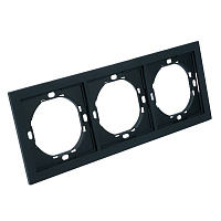 Рамка 3-местная, STEKKER, серия Мия, PFR00-3003-05, черный бархат 50463