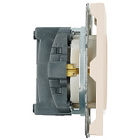 Розетка 1-местная с защитной шторкой с/з (механизм), STEKKER, 250В, 16А, серия Эмили, RST16-5110-08, кашемир, soft touch 49906