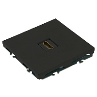 Розетка HDMI 2.0 Type A (механизм), серия Эмили, STEKKER, RST00-5118-05, черный уголь, soft touch 50171 Розетка HDMI 2.0 Type A (механизм), серия Эмили, STEKKER, RST00-5118-05, черный уголь, soft touch 50171