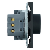 Терморегулятор механический (механизм), STEKKER, 230В, 3500Вт, серия Эмили, RSW00-5120-05, черный уголь, soft touch 50713