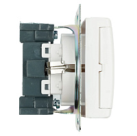 Розетка 1-местная с/з с крышкой (механизм), STEKKER GLS16-7112-01, 250В, 16А с защитной шторкой, серия Катрин, белый 39302 Розетка 1-местная с/з с крышкой (механизм), STEKKER GLS16-7112-01, 250В, 16А с защитной шторкой, серия Катрин, белый 39302