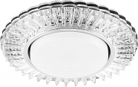 Светильник встраиваемый с белой LED подсветкой Feron CD4025 потолочный GX53 без лампы прозрачный 29539 Светильник встраиваемый с белой LED подсветкой Feron CD4025 потолочный GX53 без лампы прозрачный 29539