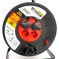 Удлинитель на катушке Stekker STD03-44-30 Standart 4-местный с/з ПВС 3*1,5, оранжевый, 16А, IP44, 30м (80102) 50172