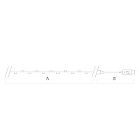 Гирлянда линейная Feron CL576 Роса, статичная, 10м USB 2700K , прозрачный шнур Гирлянда линейная Feron CL576 Роса, статичная, 10м USB 2700K , прозрачный шнур