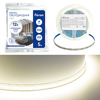 Светодиодная LED лента Feron LS617, 240SMD(2835)/м 19Вт/м 12V 5000*10*1.22мм 4000К, IP20 Артикул 48827 Светодиодная LED лента Feron LS617, 240SMD(2835)/м 19Вт/м 12V 5000*10*1.22мм 4000К, IP20 Артикул 48827