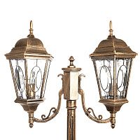 Светильник садово-парковый Feron PL157 шестигранный, столб  2*60W E27 230V, черное золото 11325 Светильник садово-парковый Feron PL157 шестигранный, столб  2*60W E27 230V, черное золото 11325