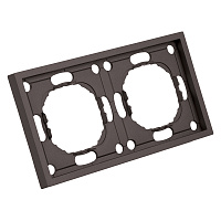 Рамка STEKKER, PFR00-5002-09 2-местная, серия Эмили, антрацит, soft touch 49937