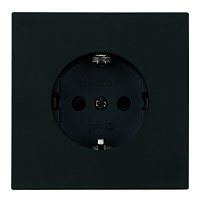 Розетка 1-местная с защитной шторкой с/з (механизм), STEKKER, 250В, 16А, серия Мия, RST16-3110-05, черный бархат 50454