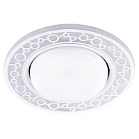 Светильник встраиваемый с белой LED подсветкой Feron CD9902 потолочный GX53 без лампы, белый 32938 Светильник встраиваемый с белой LED подсветкой Feron CD9902 потолочный GX53 без лампы, белый 32938