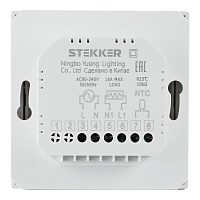 Терморегулятор Wi-Fi (механизм), STEKKER, 250В, 3500Вт, серия Эмили, RSW00-5119-01, белый фарфор, soft touch 50376