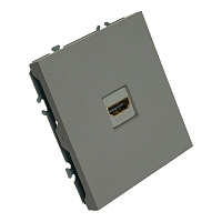 Розетка HDMI 2.0 Type A (механизм), серия Эмили, STEKKER, RST00-5118-10, платиново-серый, soft touch 50170 Розетка HDMI 2.0 Type A (механизм), серия Эмили, STEKKER, RST00-5118-10, платиново-серый, soft touch 50170