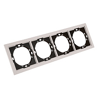 Рамка 4-местная, STEKKER, серия Мия, PFR00-3004-08, пудровый жемчуг 50489
