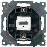 Розетка HDMI 2.1, Type A  (механизм), STEKKER GLS00-7118-05, серия Катрин, черный 50062 Розетка HDMI 2.1, Type A  (механизм), STEKKER GLS00-7118-05, серия Катрин, черный 50062