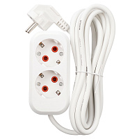 Удлинитель 2-местный с/з Stekker, HM01-21-05, 5м, 3x0,75, серия Home (У10-001), белый 39207