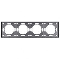 Рамка STEKKER, PFR00-5004-10  4-местная, серия Эмили, платиново-серый, soft touch 49965