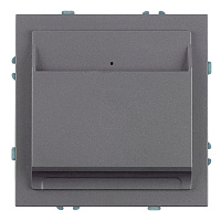 Выключатель карточный (механизм), STEKKER, 250В, 40А, серия Эмили, RSW40-5114-10, платиново-серый, soft touch 50699