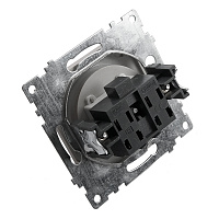 Выключатель 1-клавишный c индикатором (механизм) STEKKER GLS10-7101-03, 250В, 10А, серия Катрин, серебро 39577 Выключатель 1-клавишный c индикатором (механизм) STEKKER GLS10-7101-03, 250В, 10А, серия Катрин, серебро 39577