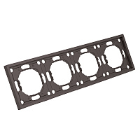 Рамка STEKKER, PFR00-5004-09 4-местная, серия Эмили, антрацит, soft touch 49939