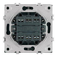 Переключатель 2-клавишный (механизм), СЗК, STEKKER, 250В, 10А, серия Эмили, RSW10-5107-05ZK, черный уголь, soft touch 50249