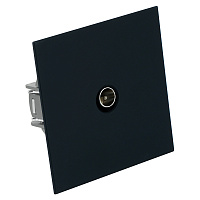 Розетка телевизионная 1-местная (механизм), STEKKER, 75 Ом, 5-862МГц, серия Мия, RST00-3108-05, черный бархат 50449