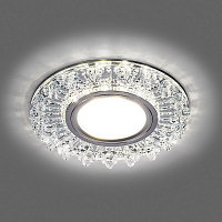 Светильник встраиваемый с LED подсветкой Feron CD944 потолочный MR16 G5.3 прозрачный, хром Светильник встраиваемый с LED подсветкой Feron CD944 потолочный MR16 G5.3 прозрачный, хром