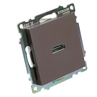 Розетка HDMI 2.1, Type A (механизм), STEKKER GLS00-7118-04, серия Катрин, шоколад 50064 Розетка HDMI 2.1, Type A (механизм), STEKKER GLS00-7118-04, серия Катрин, шоколад 50064
