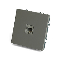 Розетка компьютерная 1-местная RJ-45 (механизм), STEKKER, серия Эмили, RST00-5117-10, платиново-серый, soft touch 49951 Розетка компьютерная 1-местная RJ-45 (механизм), STEKKER, серия Эмили, RST00-5117-10, платиново-серый, soft touch 49951