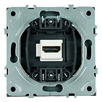 Розетка HDMI 2.0 Type A (механизм), серия Эмили, STEKKER, RST00-5118-05, черный уголь, soft touch 50171