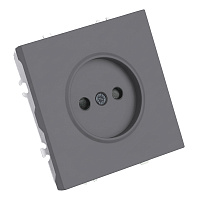 Розетка 1-местная с з/ш, б/з (механизм), СЗК, STEKKER, 250В, 16А, серия Эмили, RST16-5109-10ZK, платиново-серый, soft touch 50242