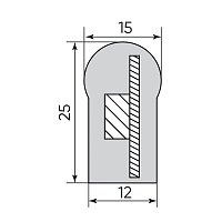 Cветодиодная LED лента Feron LS721 неоновая, 144SMD(2835)/м 12Вт/м  50м 220V IP67, зеленый