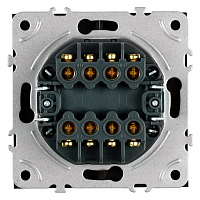 Переключатель перекрестный 2-клавишный (механизм), STEKKER, 250В, 10А, серия Эмили, RSW10-5111-10, платиново-серый, soft touch 50166