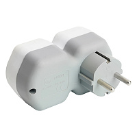Разветвитель сетевой 2-местный с/з STEKKER ADP16-12-20, 250V,16A, ABS огнеустойчивый пластик, белый/серый  32870 Разветвитель сетевой 2-местный с/з STEKKER ADP16-12-20, 250V,16A, ABS огнеустойчивый пластик, белый/серый  32870