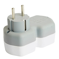 Разветвитель сетевой 2-местный с/з STEKKER ADP16-12-20, 250V,16A, ABS огнеустойчивый пластик, белый/серый  32870 Разветвитель сетевой 2-местный с/з STEKKER ADP16-12-20, 250V,16A, ABS огнеустойчивый пластик, белый/серый  32870