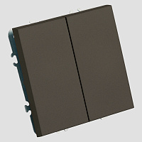 Переключатель перекрестный 2-клавишный (механизм), STEKKER, 250В, 10А, серия Эмили, RSW10-5111-09, антрацит, soft touch 50164