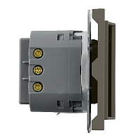 Выключатель карточный (механизм), STEKKER, 250В, 40А, серия Эмили, RSW40-5114-09, антрацит, soft touch 50701