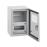 Шкаф учетно-распределительный навесной ЩУРн-1/6 STEKKER EBX60-3/1/6.2-54  IP54 (285*190*145) сталь, серия ArcaMetal 50707